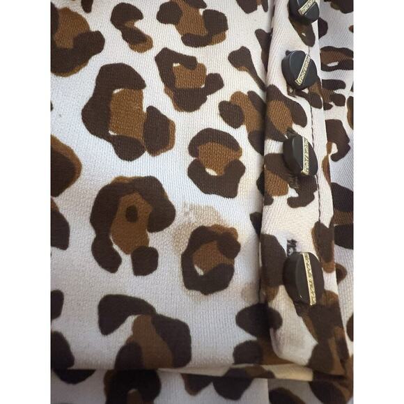 Tory Burch Size Small Animal Print Top Brown Beige - Picture 8 of 8